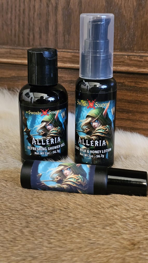 Alleria World of Warcraft WOW Body Wash, Lotion & Fragrance Collection