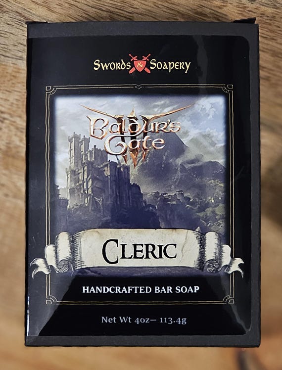 CLERIC Baldur's Gate 3/D&D Artisan Soap Bars