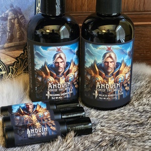 Anduin Son of the Wolf World of Warcraft WOW Body Wash, Lotion & Fragrance Collection