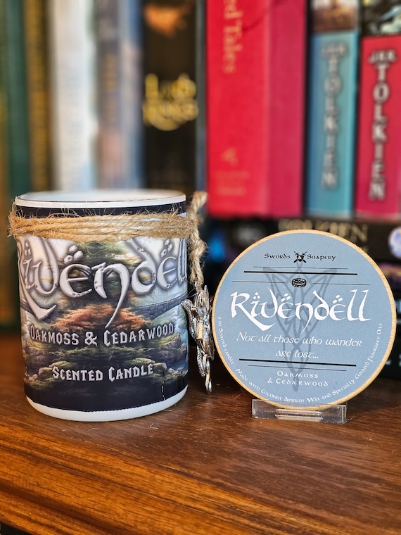 RIVENDELL Embellished 7-oz Glass Tumbler Candle * Tolkien/Lord of the Rings/Hobbit/Middle-Earth-Inspired