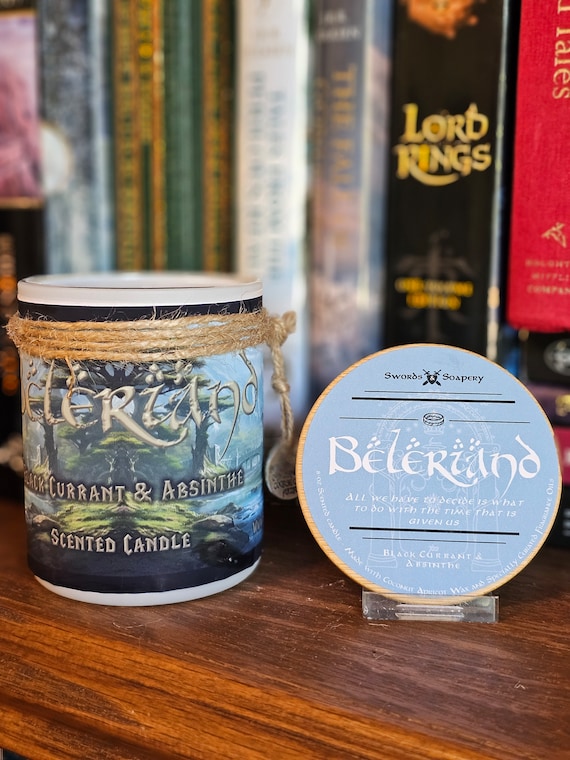 BELERIAND Embellished 7-oz Glass Tumbler Candle * Tolkien/Lord of the Rings/Hobbit/Middle-Earth-Inspired