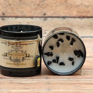 Bards&#39; College ESO Embellished 7-oz Glass Tumbler Candles * Elder Scrolls Skyrim-Inspired