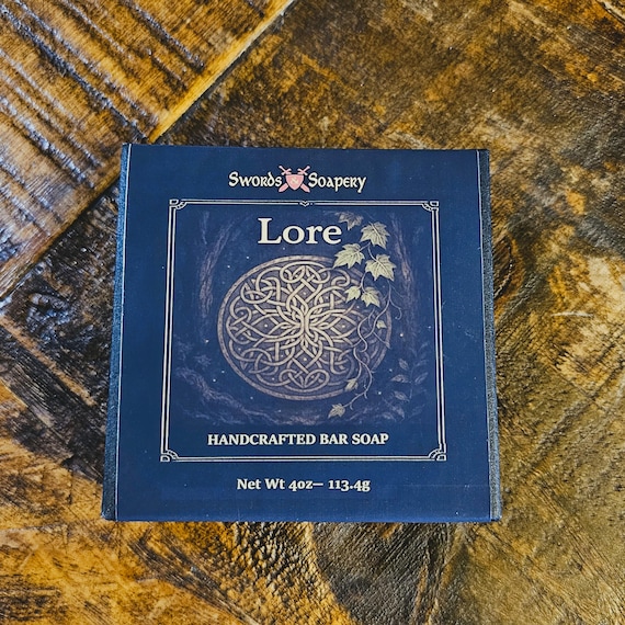 LORE– Amber & Vanilla Fantasy Artisan Soap | Cold Process, Moody Floral, Handmade Gift