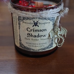 Crimson Shadow D&D Embellished 7-oz Glass Tumbler Candles * Dungeons and Dragons-Inspired