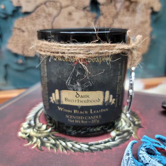 Dark Brotherhood ESO Embellished 7-oz Glass Tumbler Candles * Elder Scrolls Skyrim-Inspired