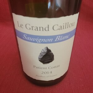 Le Grand Caillou Patient Cottat 2015 Sauvignon Blanc Wine Bottle Candle, Gift for Wine Lover, Christmas Gift, Recycled Wine Bottle, Upcycled