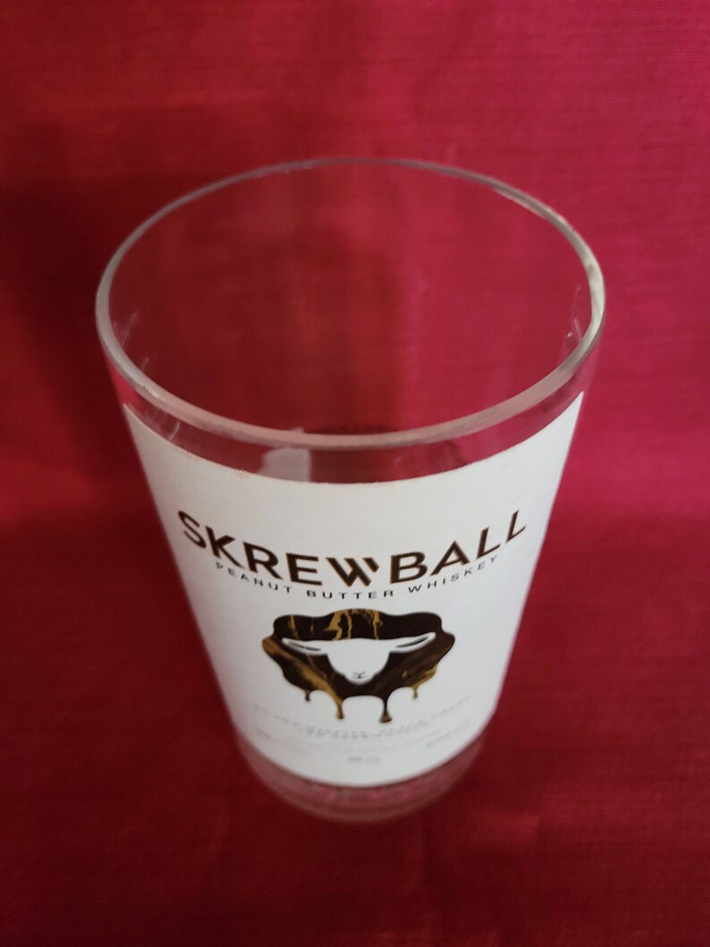 Skrewball Peanut Butter Whiskey Whisky Bottle Candle, Recycled Bottle, Upcycled Glass, Gift for
