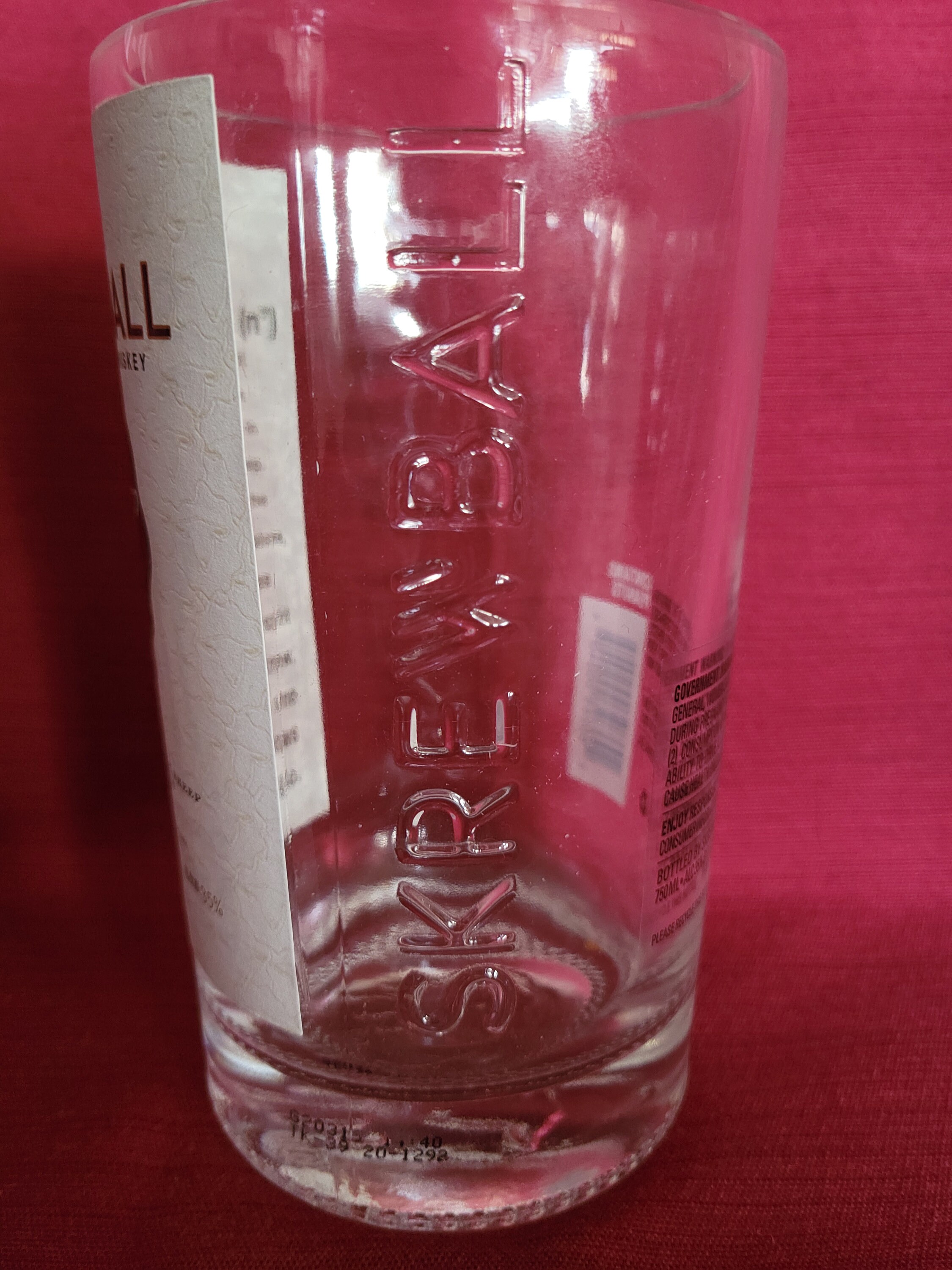 Skrewball Peanut Butter Whiskey Whisky Bottle Candle, Recycled Bottle