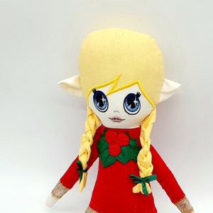 ITH in the hoop embroidery file Elf big eye girl doll, 36x20cm  hoop