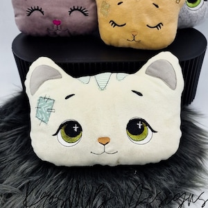 ITH testa di gattino peluche cuscino ricamo macchina disegno 3 TAGLIE