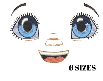 In the hoop doll face machine embroidery design