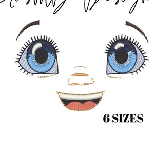 In the hoop doll face machine embroidery design