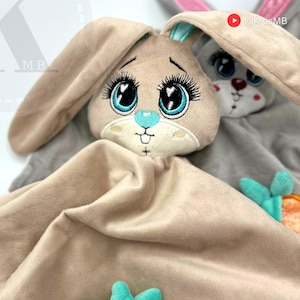 Diseño ITH de conejito bordado: bastidor de 5 x 7 pulgadas (descarga digital)