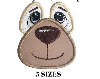 Teddy Bear Face - Machine Embroidery Design