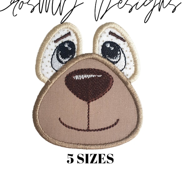 Teddy Bear Face - Machine Embroidery Design