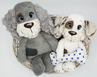 ITH in the hoop embroidery file puppy, big eye doll, 2 sizes