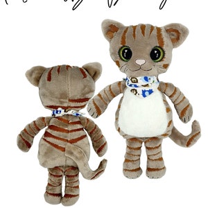 ITH in the hoop embroidery file Kitty, big eye doll