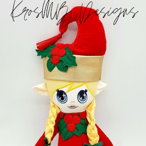 ITH in the hoop embroidery file Elf big eye girl doll, 20x30cm  hoop