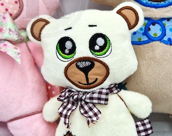 In the Hoop Teddy Bear Stuffed - 5 Size Machine Embroidery Machine - Digital download