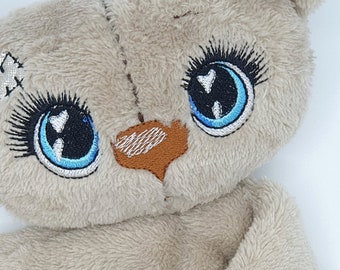 ITH In the hoop TEDDY comforter toy 13cm x 18cm (5"x7")hoop