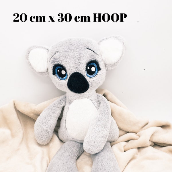 ITH in the hoop embroidery file Koala Bear , big eye teddy, 20x30cm hoop