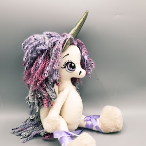 ITH in the hoop unicorn doll Pattern Machine Embroidery File 16cm x 26cm (6inch x 10inch) hoop
