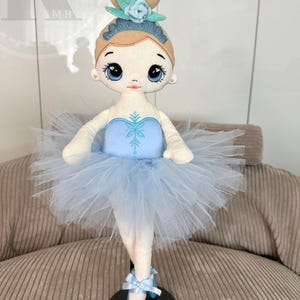 Enchanted Ballerina Doll Embroidery Design | ITH Plush Pattern | No Sew Tutu | 6x10" Hoop