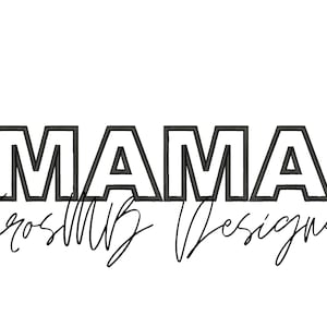 Mama Applique T-shirt embroidery design, mother&#39;s day gift