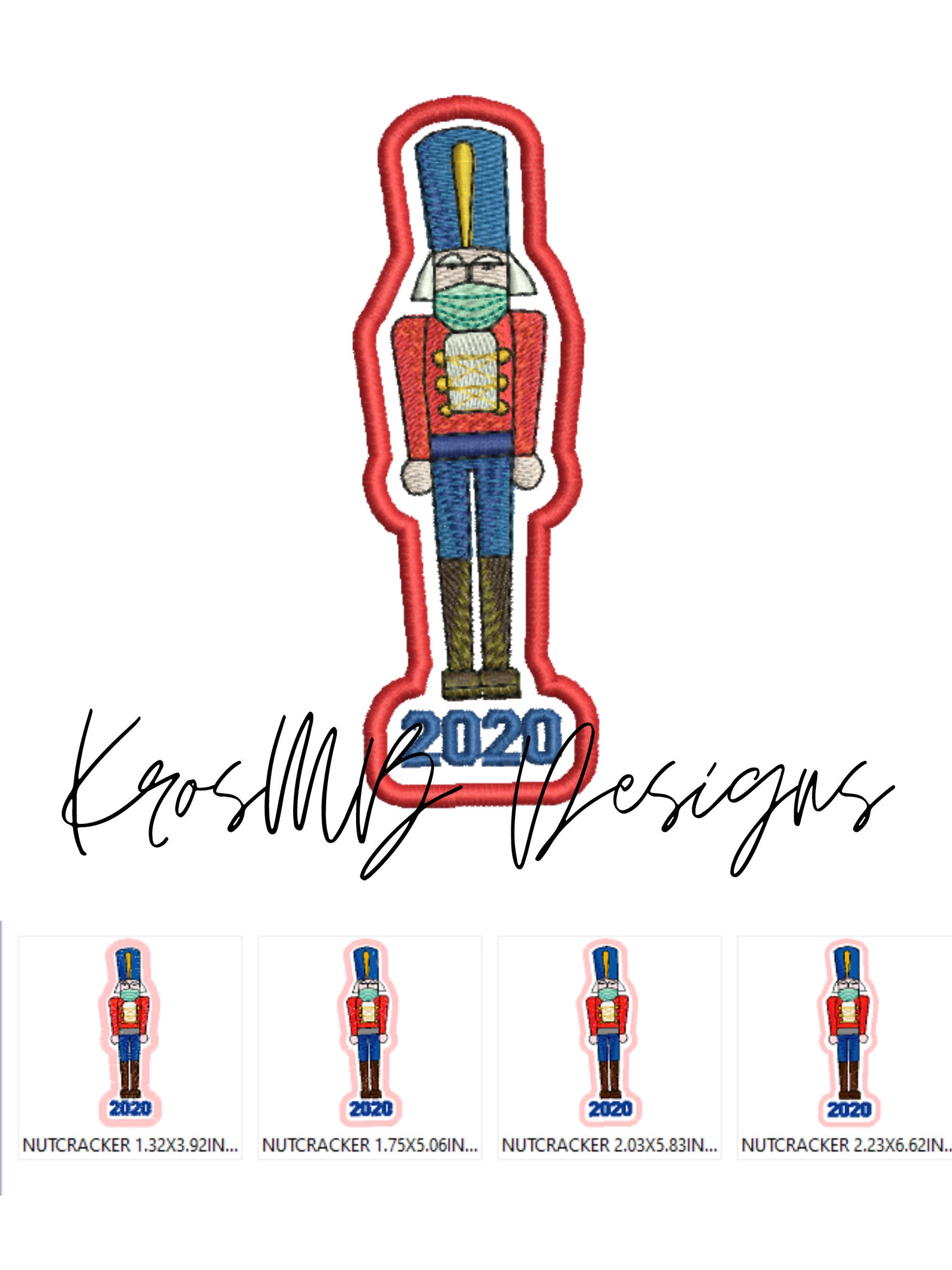 ITH in the Hoop Nutcracker Christmas 2020 Digital Download Embroidery