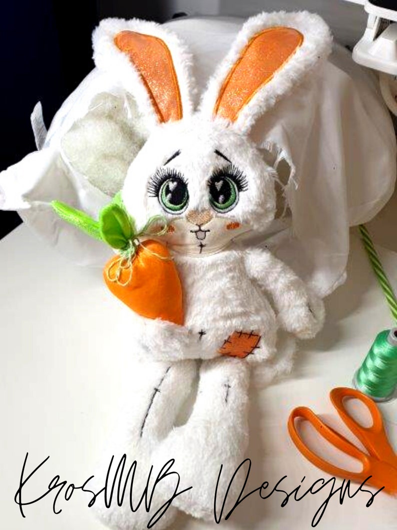 ITH in the Hoop Embroidery File Bun the Big Eye Bunny Big Eye Etsy