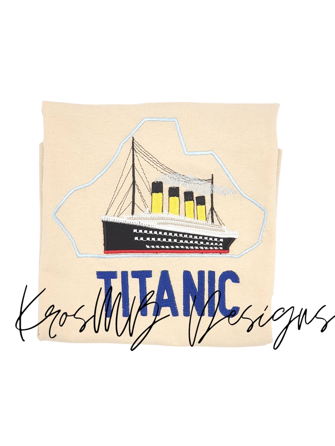 Titanic Ship Applique Embroidery Design20x30cm Hoop Cute Etsy