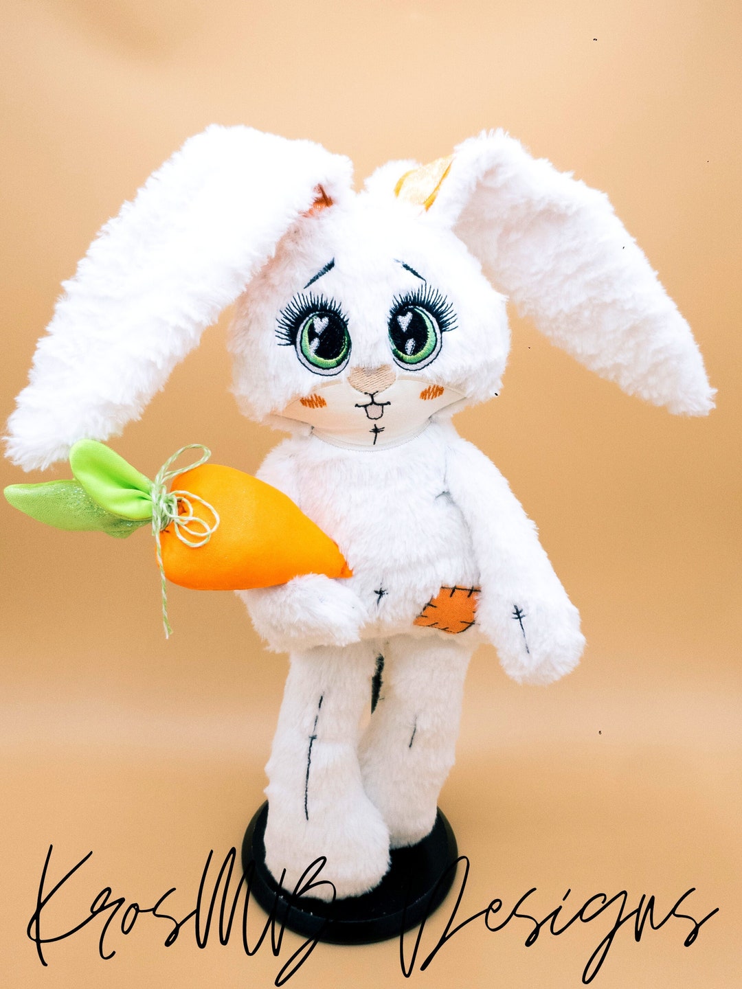 ITH in the Hoop Embroidery Plush Toy Rabbit 13CM X 18CM Hoop Etsy