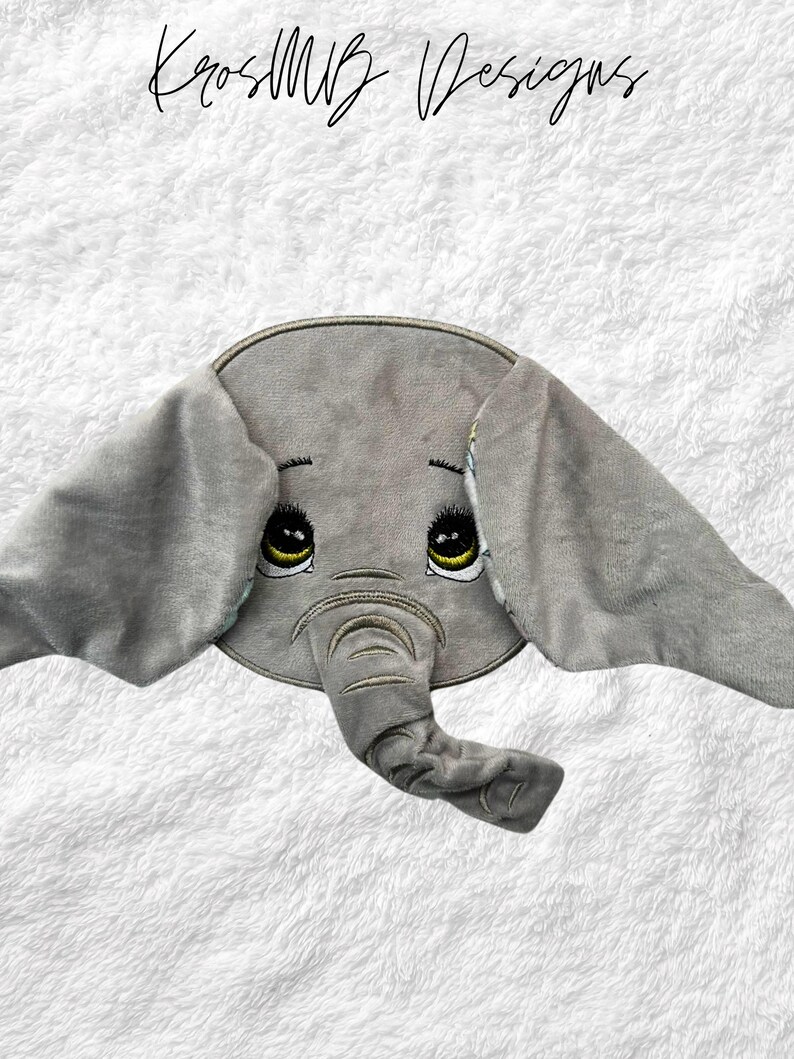 elephant baby shower embroidery design