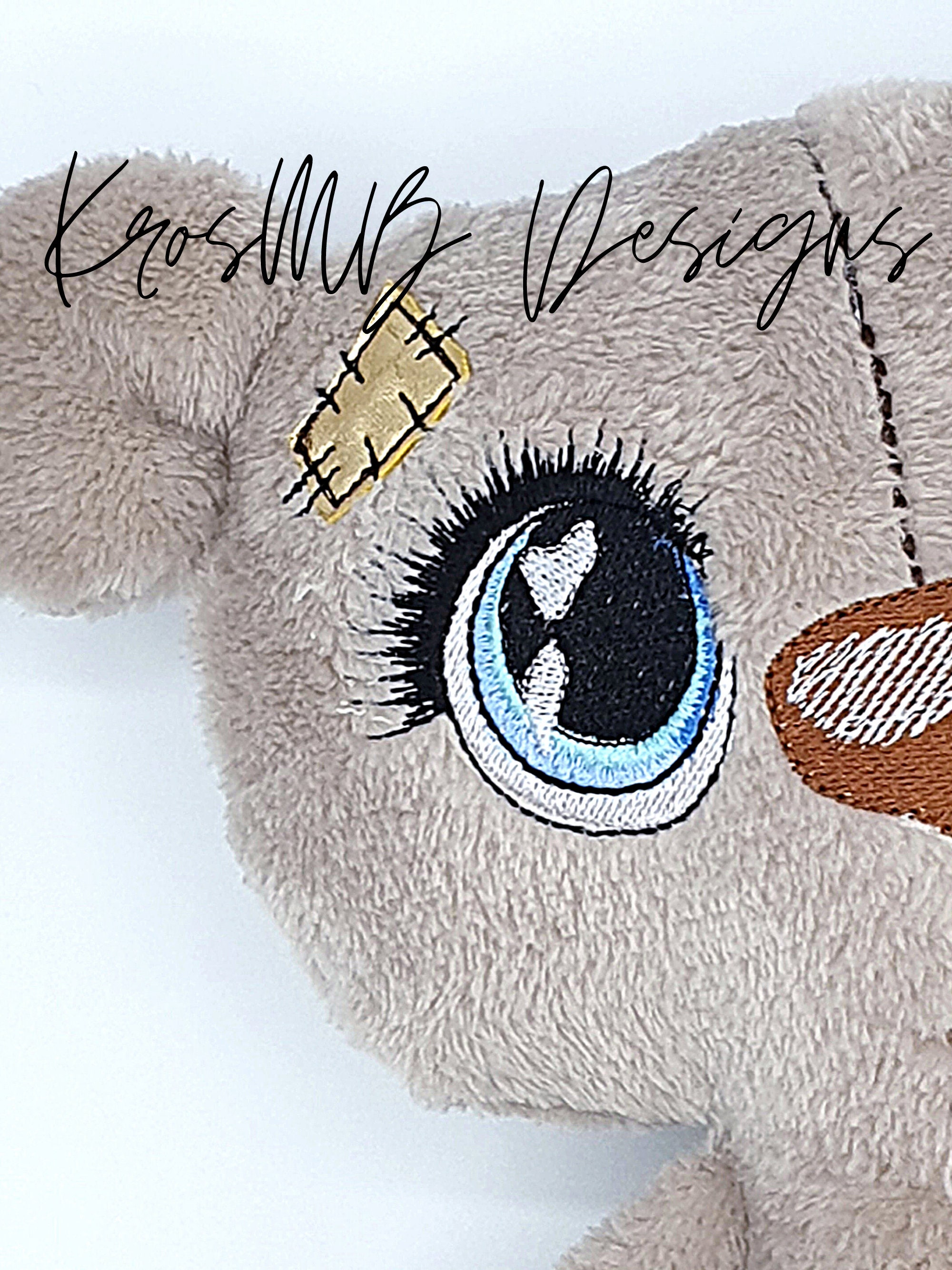 ITH in the Hoop Embroidery File Teddy Bear Big Eye Doll 3 Etsy Canada