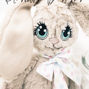 BUNNY WITH BOW, RABBIT FOR BABY SHOWER GIFT