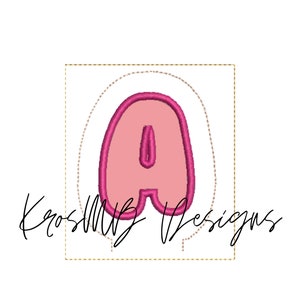 ITH aplique alfabeto almohada pequeña Banner diseño de bordado digital, 4"x4",2 tamaño