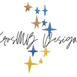 Mini Star Embroidery design - Machine Embroidery File