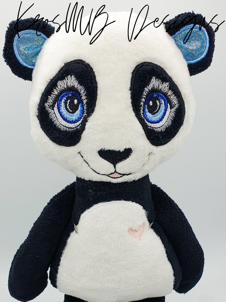 ITH in the Hoop Embroidery File Panda Bear Mini Panda Teddy | Etsy