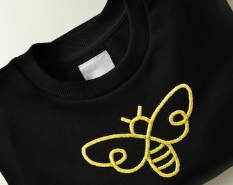 Bee Machine Embroidery Design: Bumblebee Embroidery File (4x4 and 5x7 Hoop)