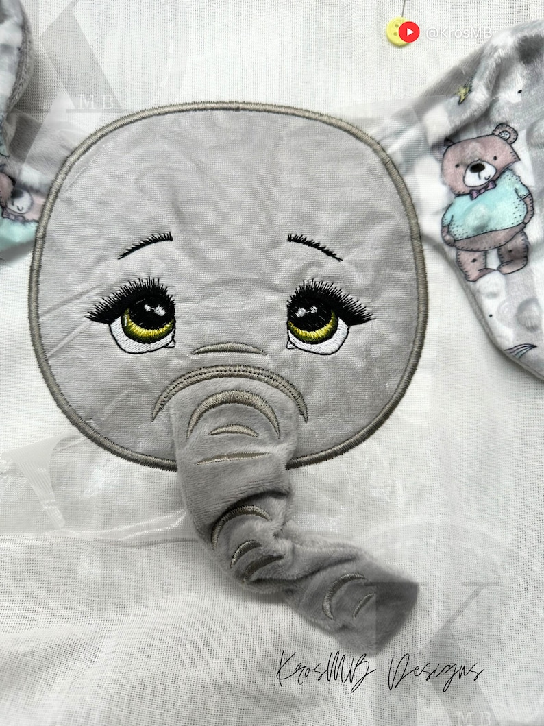 elephant embroidery applique