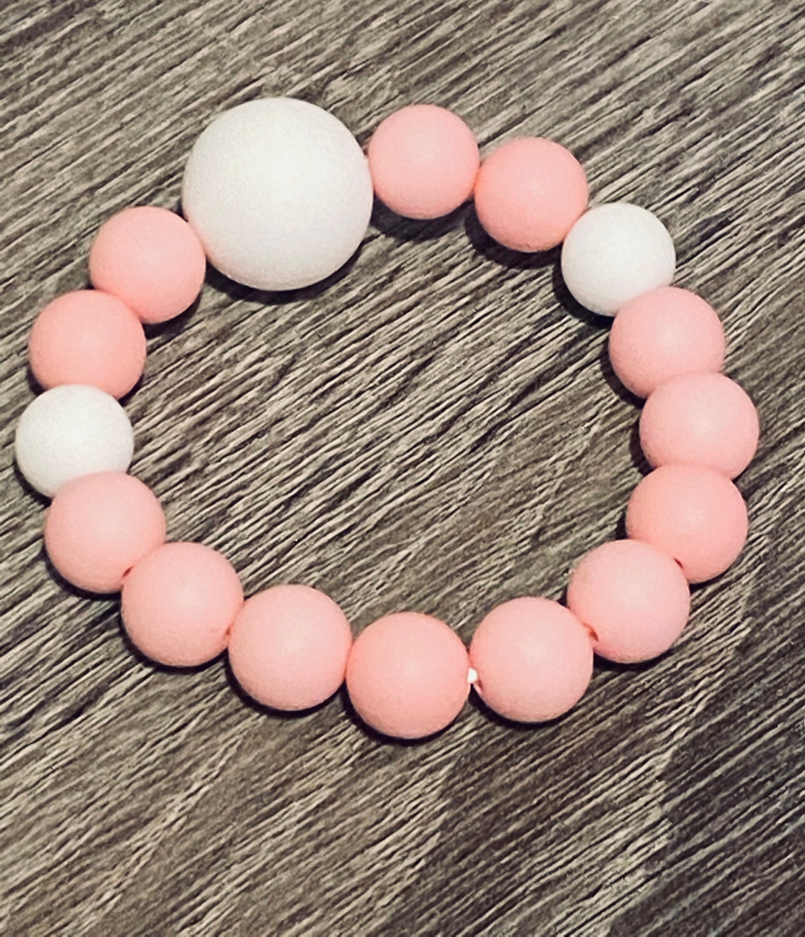 Pink teething bracelet Etsy