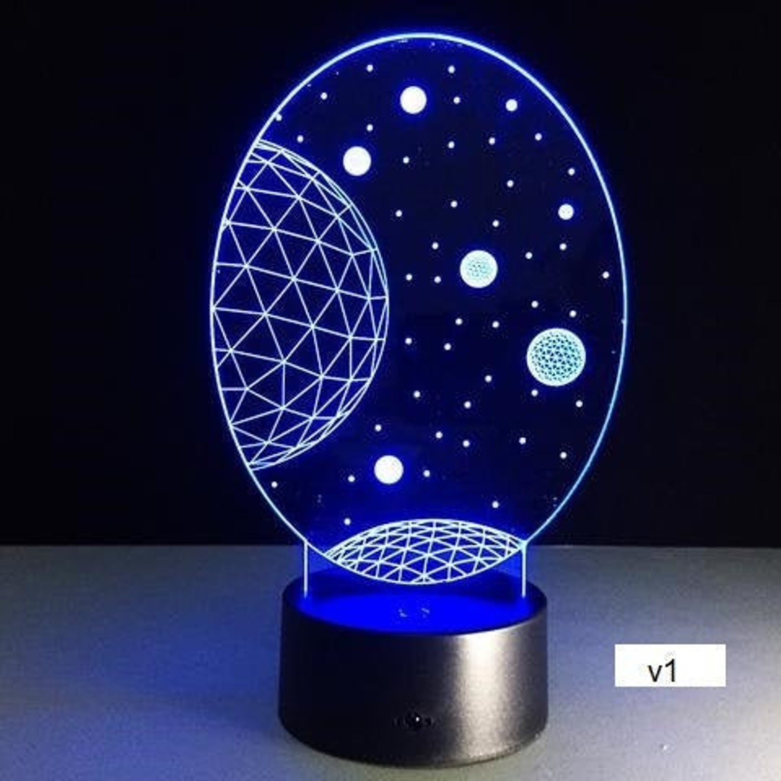 Space Window Led Acrylic3D Table Night Light Acrylic Etsy