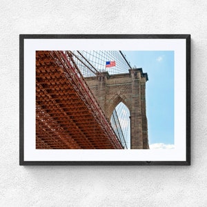 New York druckbare Wandkunst, New York Digitaldruck, New York digitaler Download, New York Geschenk, NYC digitale Kunst, Brooklyn Bridge Nahaufnahme