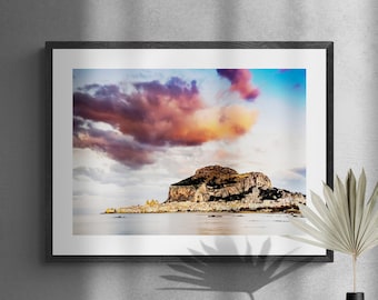 Cefalù Sicily Italy sunset fine art photo print, Sicily travel photography, Cefalù Palermo Sicily Wall Art gift, high quality photo print