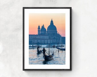 Venice Italy wall art, fine art photo print Santa Maria della Salute, Venice Italy print, Italy gift, Venice travel photo, Venice gondola