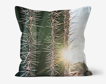 Cactus decorative cushion | Cactus double sided canvas pillow  | Succulent Pillow Cover | Cactus Housewarming gift | Unique Succulent gift