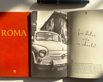 Rome Italy Travel Journal Notebook, Rome Travel Gift, Inspirational Diary Sketchbook illustrated with Photographs, Italy Gifts