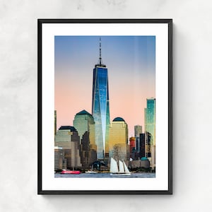 New York wall art, New York home décor, Manhattan skyline Wall Art, New York City gift, One World Trade Centre fine art, NYC photography