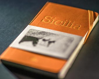 Sicily Notebook, inspirational travel gift for Sicily fan, Sicily Adventure Sketchbook, travel journal gift, Sicily traveller Journal