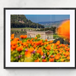 Sicily  printable wall art, Sicily Italy Digital Print, Sicily digital download, Sicily gift, Sicily digital art, Temple of Segesta Trapani